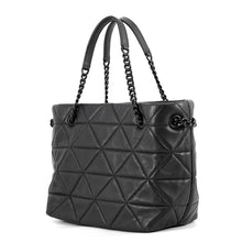 Load image into Gallery viewer, PRADA Nappa Stitch Chain Tote Bag Black1BG298 Leather
