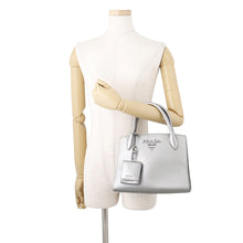 将图像加载到图库查看器中，PRADA 2WAYHandbag Silver1BA155 Leather
