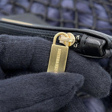 Load image into Gallery viewer, Bottega Veneta Hobo One Shoulder Bag Black/Purple Leather Fur
