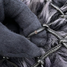 Load image into Gallery viewer, Bottega Veneta Hobo One Shoulder Bag Black/Purple Leather Fur
