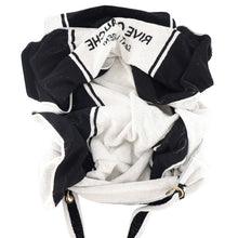将图像加载到图库查看器中，SAINT LAURENT PARIS Rive Gauche Beach Towel Bag Black/White735067 Cotton
