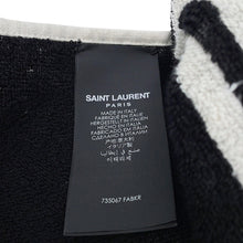 将图像加载到图库查看器中，SAINT LAURENT PARIS Rive Gauche Beach Towel Bag Black/White735067 Cotton
