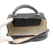 将图像加载到图库查看器中，Valextra Valextra Serie Esse 2WAY Bag CharcoalWBS0016028LOC99BU Calf Leather Size Mini
