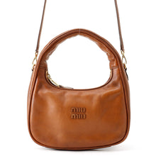 Load image into Gallery viewer, MIUMIU Wonder Hobo Bag Brown5BC125_2IER_F0046 Leather Size Small
