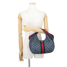 Load image into Gallery viewer, GUCCI Gilio Cherie Line 2WAY Bag Blue860845 GGDenim Size Small
