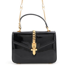 将图像加载到图库查看器中，GUCCI Sylvie 1969 Top Handle Bag Black589479 Enamel
