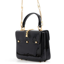 将图像加载到图库查看器中，GUCCI Sylvie 1969 Top Handle Bag Black589479 Enamel
