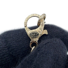 将图像加载到图库查看器中，CHANEL CC Logo No.5 Necklace Champagne Gold Metal Rhinestone Leather
