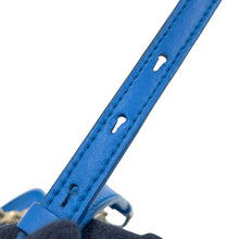 将图像加载到图库查看器中，Ferragamo Vara Ribbon Drawstring Bag Chain Shoulder Blue21H491 Leather
