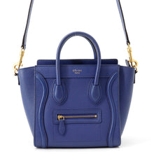 将图像加载到图库查看器中，CELINE Luggage shopper Blue168243 Leather Size Nano
