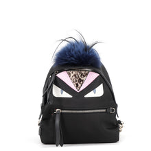 将图像加载到图库查看器中，FENDI Bugs Monster Backpack Black/Multicolor8BZ038 Nylon Leather
