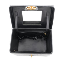将图像加载到图库查看器中，CHANEL CC Logo 2WAY Vanity Case BlackA01999 caviar
