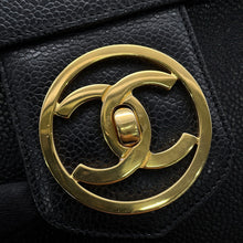将图像加载到图库查看器中，CHANEL CC Logo 2WAY Vanity Case BlackA01999 caviar
