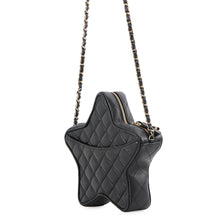 将图像加载到图库查看器中，CHANEL 2024 Cruise Collection CC Logo Star Chain Shoulder BlackAS4579 Lambskin
