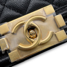 将图像加载到图库查看器中，CHANEL Boy Chanel 25 Chain Shoulder Bag BlackA67086 Caviar Leather
