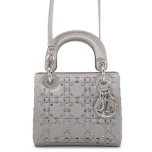 将图像加载到图库查看器中，Dior Lady Dior 2way Bag GrayM0500PRTC_M932 Satin Rhinestone Size Mini
