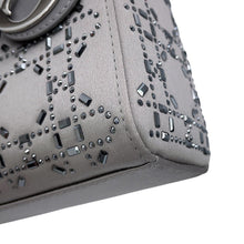 将图像加载到图库查看器中，Dior Lady Dior 2way Bag GrayM0500PRTC_M932 Satin Rhinestone Size Mini
