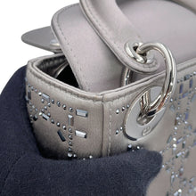 将图像加载到图库查看器中，Dior Lady Dior 2way Bag GrayM0500PRTC_M932 Satin Rhinestone Size Mini
