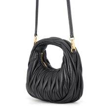 将图像加载到图库查看器中，MIUMIU Wonder Matelasse Hobo Bag Black5BP078_AN88_F0002_V_OOO Leather Size Mini
