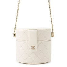 Load image into Gallery viewer, CHANEL Matelasse Small Vanity Chain Shoulder Bag WhiteAP1616 Calf Leather
