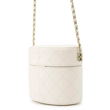 Load image into Gallery viewer, CHANEL Matelasse Small Vanity Chain Shoulder Bag WhiteAP1616 Calf Leather
