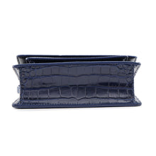 将图像加载到图库查看器中，BALENCIAGA BB Sharp 2-Way Handbag Navy580640 Embossed Leather Size XS

