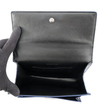 将图像加载到图库查看器中，BALENCIAGA BB Sharp 2-Way Handbag Navy580640 Embossed Leather Size XS
