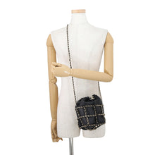 Load image into Gallery viewer, CHANEL CC Logo Drawstring BagShoulder Bag BlackAS2314 Lambskin
