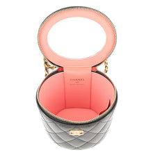 Load image into Gallery viewer, CHANEL Matelasse ChainShoulder vanity case BlackAP2873 Patent Leather
