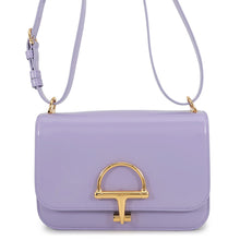 将图像加载到图库查看器中，GUCCI Siena Shoulder Bag Purple846705 AADVW 5306 Patent Leather Size Small
