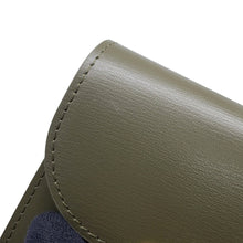 将图像加载到图库查看器中，CELINE Triomphe Small Flap Wallet Khaki10D783 Leather
