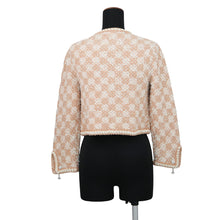将图像加载到图库查看器中，CHANEL Collarless Jacket Size 34 Orange/WhiteP75029-K10754-NN594 Cotton58% Polyamide33% Cashmere5% MetalicFiber3% Polyurethane1%

