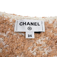 将图像加载到图库查看器中，CHANEL Collarless Jacket Size 34 Orange/WhiteP75029-K10754-NN594 Cotton58% Polyamide33% Cashmere5% MetalicFiber3% Polyurethane1%

