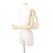 Load image into Gallery viewer, PRADA Quilted Shoulder Bag White1BD333 Leather

