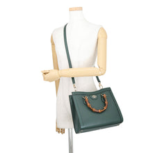Load image into Gallery viewer, GUCCI Diana Tote Bag Green853226 AAEDB 3020 Leather Size Medium
