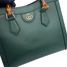 Load image into Gallery viewer, GUCCI Diana Tote Bag Green853226 AAEDB 3020 Leather Size Medium

