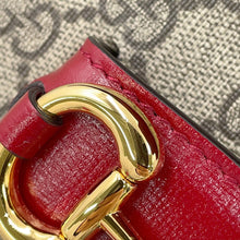 Load image into Gallery viewer, GUCCI Horsebit 1955 Shoulder Bag Beige/Red602204 92TCG 8561 GG Supreme Leather Size Medium

