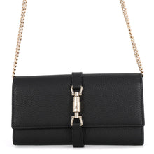 Load image into Gallery viewer, GUCCI Jackie 1961 Chain Wallet Black652681 Leather
