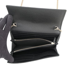 Load image into Gallery viewer, GUCCI Jackie 1961 Chain Wallet Black652681 Leather
