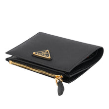 Load image into Gallery viewer, PRADA Bifold Compact Wallet Black1ML050 Leather
