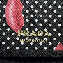 Load image into Gallery viewer, PRADA Bifold Compact Wallet Black1ML050 Leather
