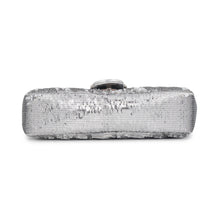 Load image into Gallery viewer, GUCCI GG Marmont ChainShoulder Bag Silver443497 Sequins Leather Size Small
