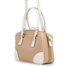 将图像加载到图库查看器中，PRADA Re-Edition 1978 Shoulder Medium Beige/White1BB115 Nylon Leather

