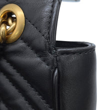将图像加载到图库查看器中，GUCCI GG Marmont Small Shoulder Bag Black446744 Leather Size Small

