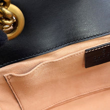 将图像加载到图库查看器中，GUCCI GG Marmont Small Shoulder Bag Black446744 Leather Size Small
