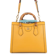 将图像加载到图库查看器中，GUCCI Diana 2WAY Bag Medium Yellow702721 Leather
