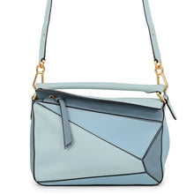 将图像加载到图库查看器中，LOEWE Puzzle bag Small Light Blue/Multicolor322.30.S21 Leather
