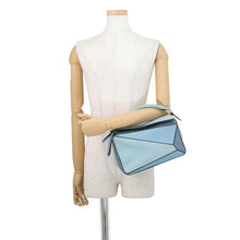 将图像加载到图库查看器中，LOEWE Puzzle bag Small Light Blue/Multicolor322.30.S21 Leather
