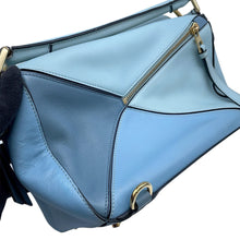 将图像加载到图库查看器中，LOEWE Puzzle bag Small Light Blue/Multicolor322.30.S21 Leather
