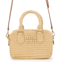 将图像加载到图库查看器中，MIUMIU 2WAYBag Natural/Brown5BB123 Raffia Leather
